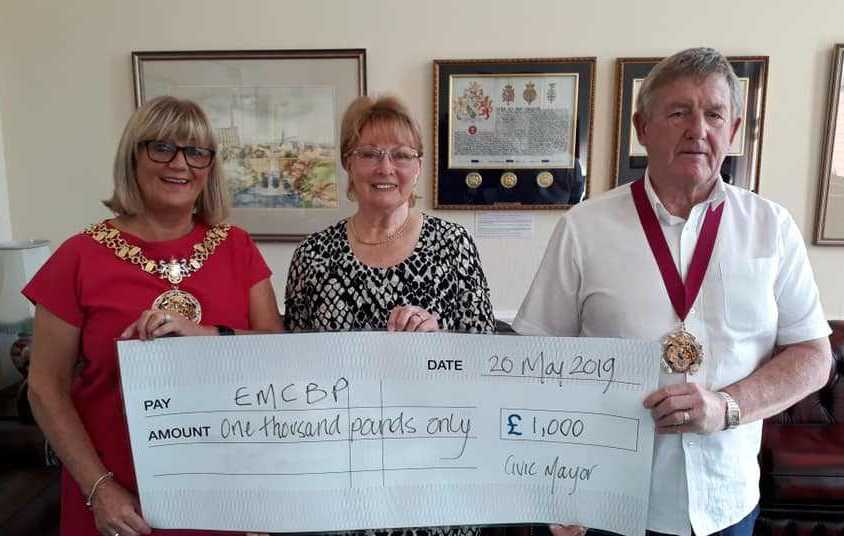 Civic Mayor's Charity Fund cheque presentation